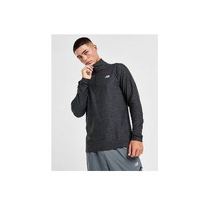 New Balance Space Dye 1/4 Zip Top - Black- Heren, Black