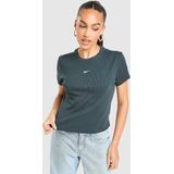 Nike - Geribd T-shirt - Dames - Aansluitend - Comfortabele Mix van Katoen en Elastaan