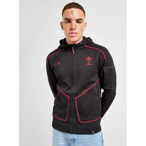 Macron Welsh Rugby Travel Hoodie - Zwart- Heren, Zwart