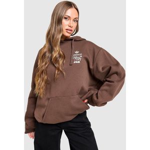 adidas Originals Coffee Club Overhead Hoodie - Bruin- Dames, Bruin