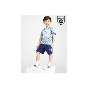 adidas Originals Monogram Print T-Shirt/Shorts Set Children - Blue, Blue