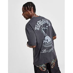 Ed Hardy Acid Wash T-Shirt - Black- Heren, Black