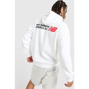 New Balance Back Logo Hoodie - Wit- Heren, Wit