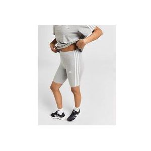 adidas 3-Stripes Badge of Sport Cycle Shorts - Medium Grey Heather / White- Dames, Medium Grey Heather / White