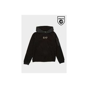 Emporio Armani EA7 Woven Overlay Hoodie Junior - Black, Black