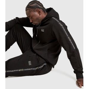 EA7 Emporio Armani Tape Full Zip Hoodie - Zwart- Heren, Zwart