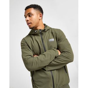 EA7 Emporio Armani Reflective Woven Full Zip Hoodie - Olive- Heren, Olive