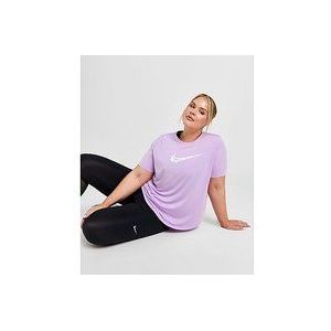 Nike Plus Size Swoosh Short Sleeve T-Shirt - Purple- Dames, Purple