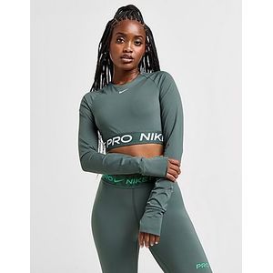 Nike Dri-FIT korte top met lange mouwen voor dames Pro 365 - Green- Dames, Green