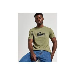 Lacoste Wordmark Croc T-Shirt - Green- Heren, Green