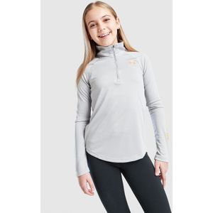 Under Armour Girls' Long Sleeve Wordmark Top Junior - Grijs - Kind, Grijs