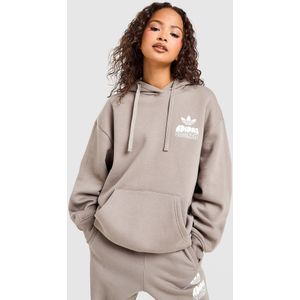 adidas Originals Wave Graphic Overhead Hoodie - Bruin- Dames, Bruin
