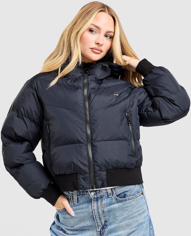 LEVI'S - Crop Puffer Jacket - Zwart - Dames