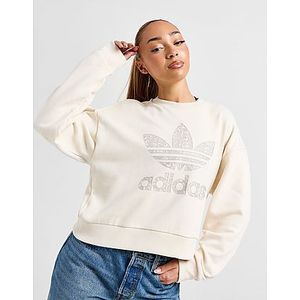 adidas Originals Snake Infill Crew Sweatshirt - White- Dames, White