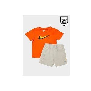 Nike Double Swoosh T-Shirt/Shorts Set Infant - Orange, Orange