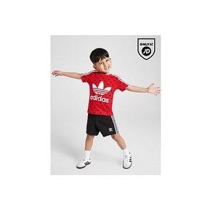 adidas Originals Mono All Over Print T-Shirt/Shorts Set Infant - Red, Red
