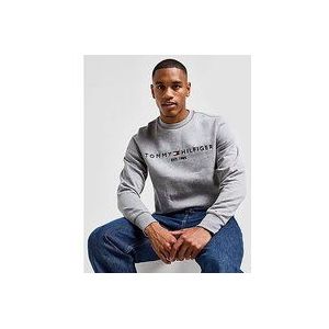 Tommy Hilfiger Embroidered Crew Sweatshirt - Grey- Heren, Grey