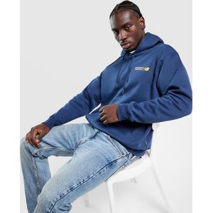 New Balance Core Logo Hoodie - Blauw- Heren, Blauw