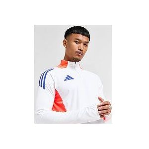 adidas 1/4 Zip Tiro Competition Top - White / App Solar Red- Heren, White / App Solar Red