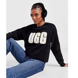 UGG Fuzzy Logo Crew Sweater Dames - Black- Dames, Black