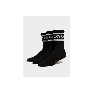 BOSS 3-Pack Rib Stripe Socks - Black- Dames, Black