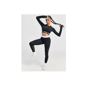 Nike Legging halfhoge taille en met mesh vlakken voor dames Pro - Black/White/Off White- Dames, Black/White/Off White