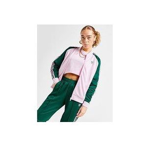 adidas Originals Oversized SST Track Top - Clear Pink / Collegiate Green- Dames, Clear Pink / Collegiate Green