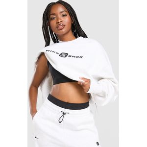 Nike Shox Crop Crew Sweatshirt - Grijs- Dames, Grijs