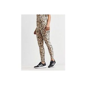 adidas Badge of Sport Leopard Print Leggings - Brown- Dames, Brown