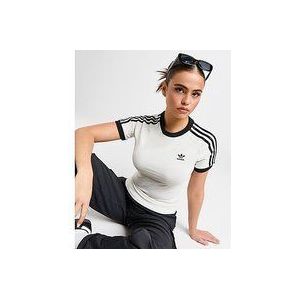 adidas Originals 3-Stripes Slim T-Shirt - White- Dames, White