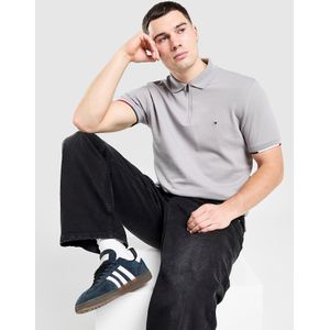 Tommy Hilfiger Zip Polo Shirt - Grijs- Heren, Grijs