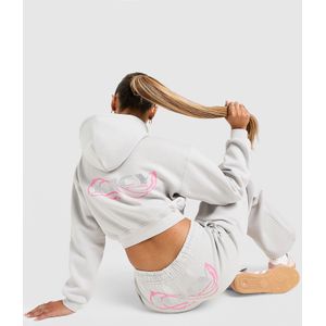 JUICY COUTURE Y2K Diamante Fleece Hoodie - Grijs- Dames, Grijs