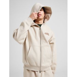 Unlike Humans Bubble Zip Through Hoodie - Bruin- Heren, Bruin