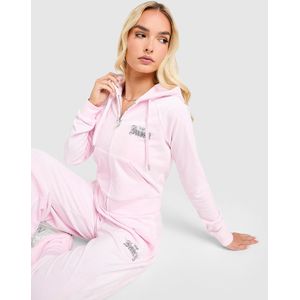 JUICY COUTURE Angel Velour Diamante Hoodie - Roze- Dames, Roze