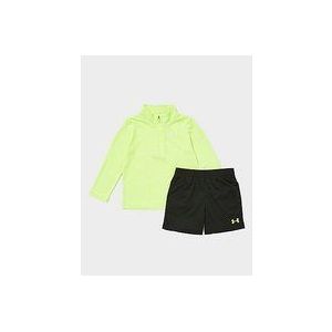 Under Armour 1/4 Zip Long Sleeve Top/Shorts Set Children - Green, Green