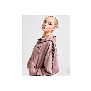 Fred Perry Logo Tape Full Zip Hoodie - Pink- Dames, Pink