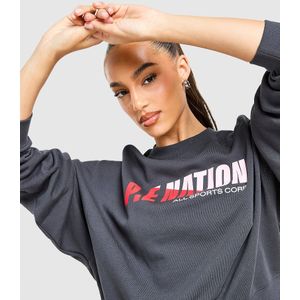 PE Nation Arena Crew Sweatshirt - Blauw- Dames, Blauw