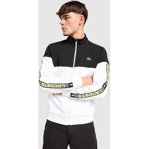 Lacoste Grid Tape Track Top - Wit- Heren, Wit