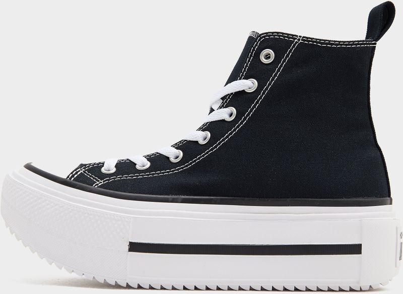 Converse All Star Lift High Double Stack Junior - Zwart - Kind, Zwart