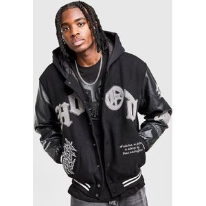 Hoodrich Vertigo Varsity Jacket - Zwart- Heren, Zwart