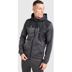 McKenzie Nitro Poly Full Zip Hoodie - Grijs- Heren, Grijs