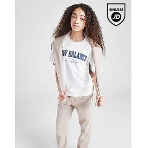 New Balance Girls' Arch Logo Boyfriend T-Shirt Junior - White, White