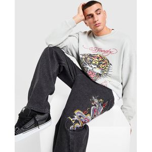 Ed Hardy Tiiger Crew Sweatshirt - Grijs- Heren, Grijs
