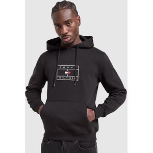 Tommy Hilfiger Overhead Hoodie - Zwart- Heren, Zwart