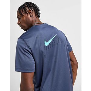 Nike Miler Graphic T-Shirt - Navy- Heren, Navy