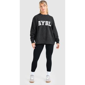 AYBL Varsity Knitted Crew Sweatshirt - Zwart- Dames, Zwart