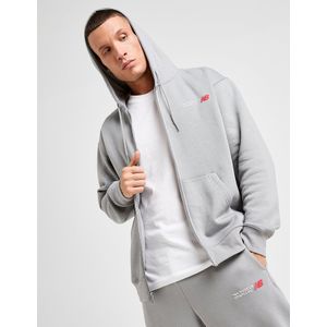 New Balance - Core Logo Full Zip Hoodie - Grijs - Heren