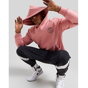 Jordan Paris Saint Germain Fleece Pullover Hoodie - Rust Pink/Pink Quartz/Off-Noir- Heren, Rust Pink/Pink Quartz/Off-Noir