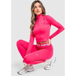 Nike Dri-FIT tussenlaag met korte rits voor dames One Fitted - Roze- Dames, Roze
