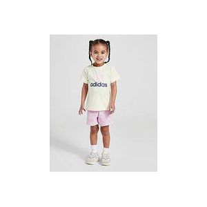 adidas Girls' Badge of Sport T-Shirt/Shorts Set Infant - White, White